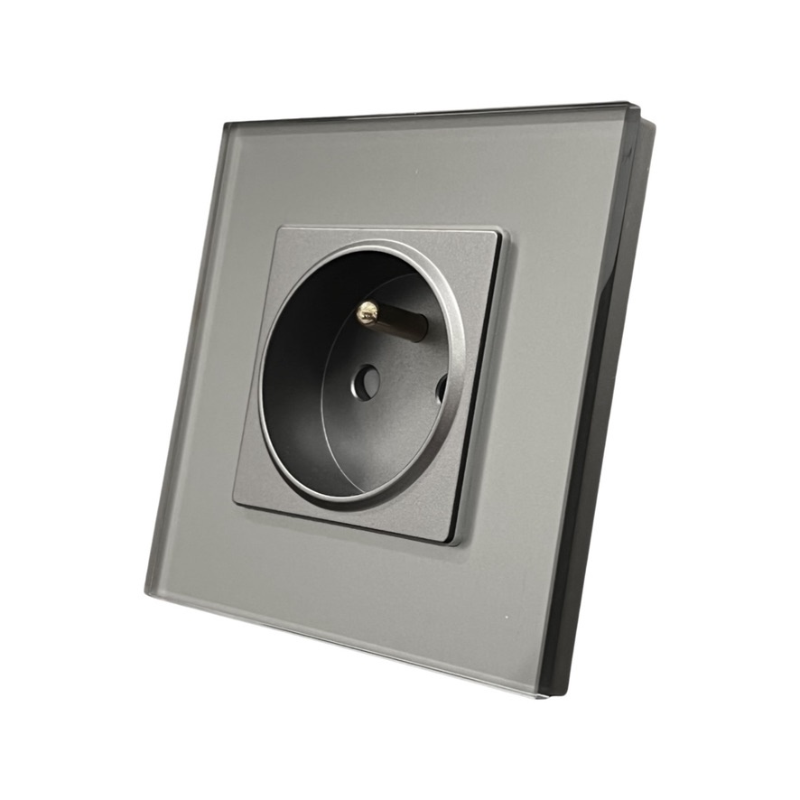 Kompletní skleněná zásuvka ROON R-1Socket-FR-GR