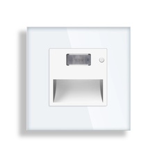 Kompletní podlahové světlo se skleněným rámečkem a pohybovým senzorem ROON R-Socket-FL-PIR-WW