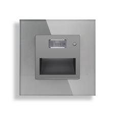 Kompletní podlahové světlo se skleněným rámečkem a pohybovým senzorem ROON R-Socket-FL-PIR-GR