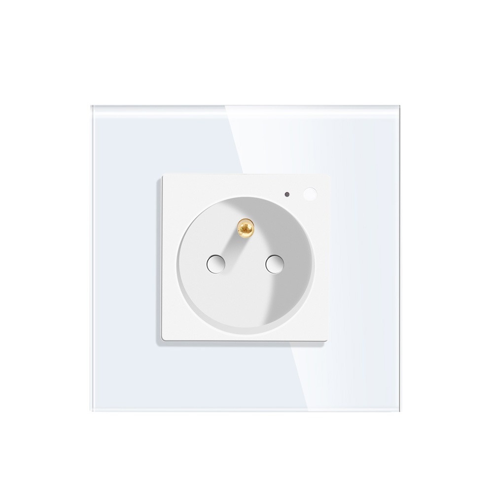 Kompletní skleněná zásuvka s měřením spotřeby ROON R-1Socket-PM-WW