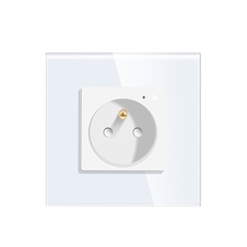 Kompletní skleněná zásuvka s měřením spotřeby ROON R-1Socket-PM-WW