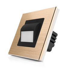 Kompletní podlahové světlo s rámečkem z broušeného hliníku ROON R-Socket-FL-ALU-GB