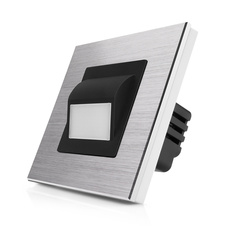 Kompletní podlahové světlo s hliníkovým rámečkem ROON R-Socket-FL-ALU-SB