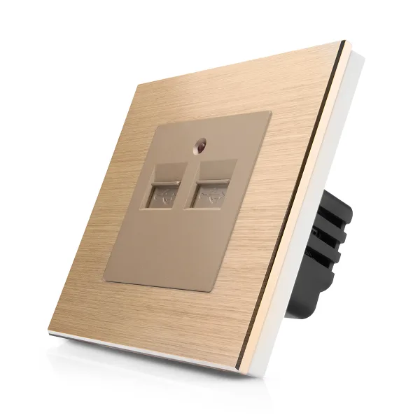 Kompletní USB nabíječka v hliníkovém rámečku R-Socket-USB-ALU-GG