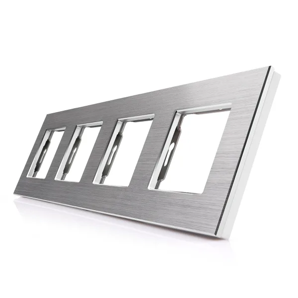 Hliníkový rámeček pro 4 moduly ROON - R-4SR-ALU-S