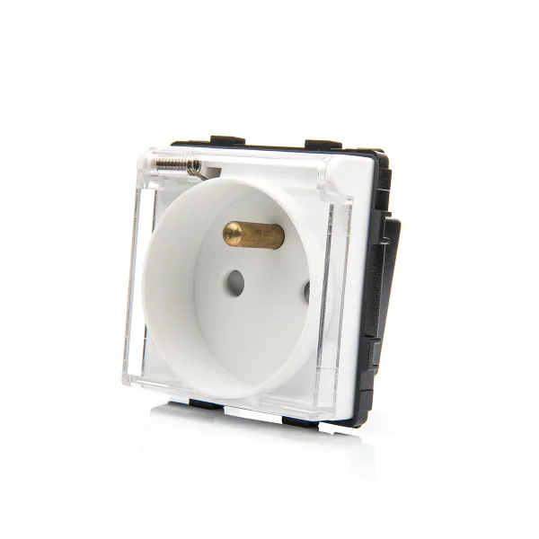 Modul 230V zásuvky s krytkou R-Socket-16A-Cover-W