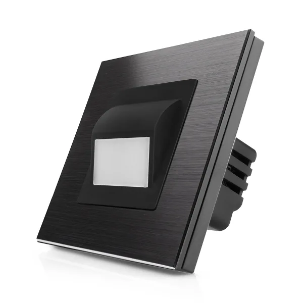 Kompletní podlahové LED světlo v hliníkovém rámečku ROON R-Socket-FL-ALU-BB