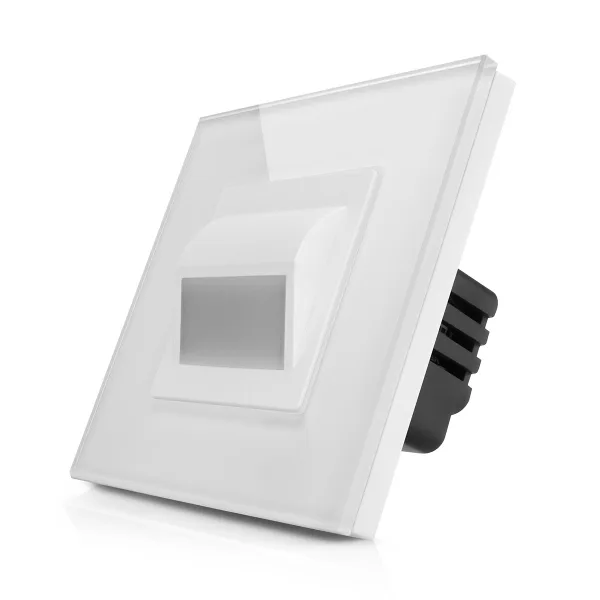 Kompletní podlahové LED světlo ve skleněném rámečku ROON R-Socket-FL-WW