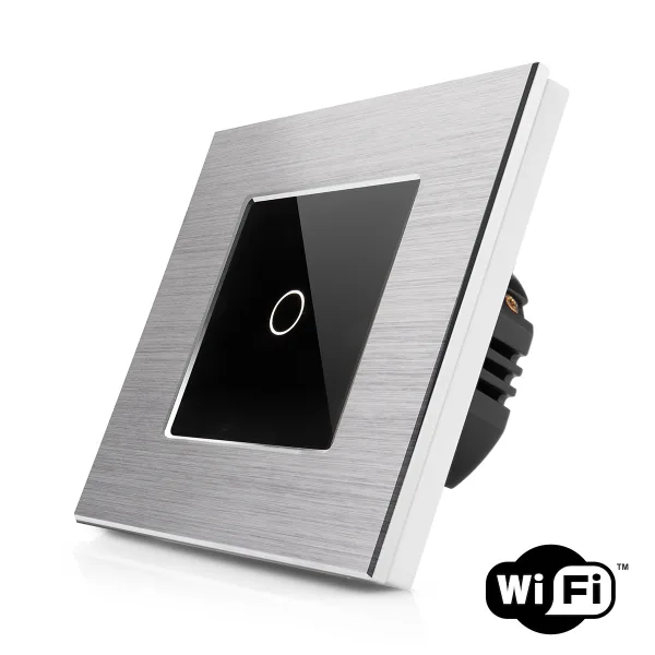 Dotykový vypínač z broušeného hliníku s wifi R-T601-wifi-ALU-SB