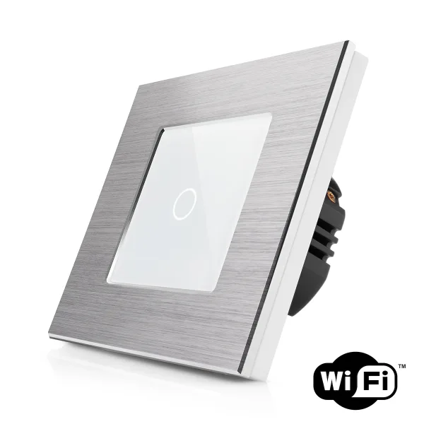 Dotykový vypínač z broušeného hliníku s wifi R-T601-wifi-ALU-SW