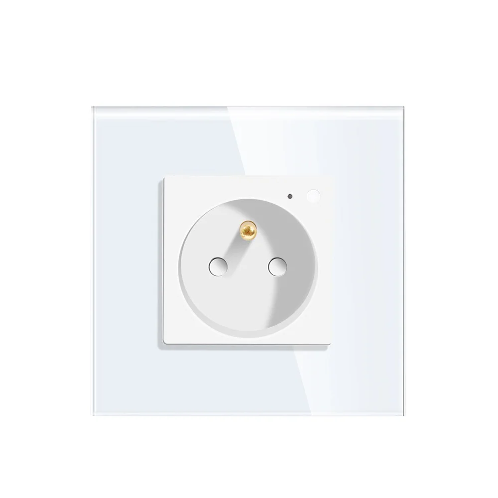 Kompletní skleněná zásuvka s měřením spotřeby ROON R-1Socket-PM-WW