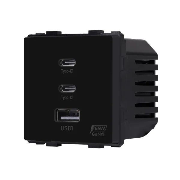 Modul USB nabíječky 65 W (USB-C Power Delivery) R-USB-A+C+C-65W-B