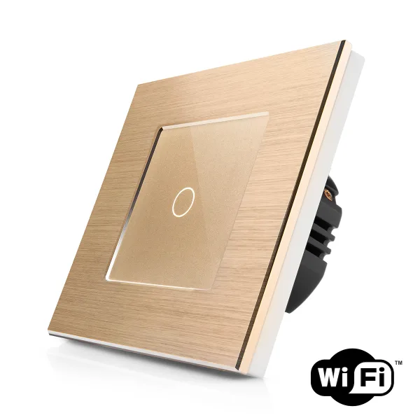 Dotykový schodišťový vypínač z broušeného hliníku s wifi R-T601SW-ALU-GG