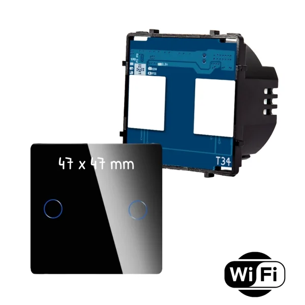 Modul dvojitého schodišťového dotykového vypínače s wifi R-T602SW+CR-B
