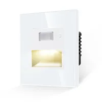Kompletní podlahové LED světlo s PIR senzorem R-Socket-FL-PIR-BB Černá Sklo