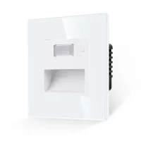 Kompletní podlahové LED světlo s PIR senzorem R-Socket-FL-PIR-BB Černá Sklo