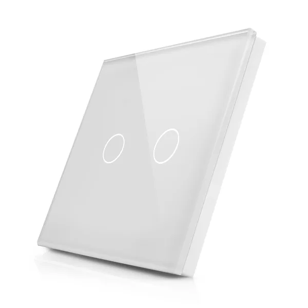 Skleněný panel pro dvojitý vypínač ROON - R-2C-W