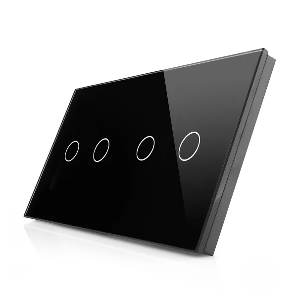 Skleněný panel pro 2 dvojité vypínače ROON - R-2C/2C-B